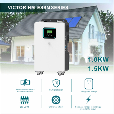 Design integrado Sistemas de Energia 1KW 1.5KW Off Grid Inversor Solar A tecnologia de tensão constante protege o circuito